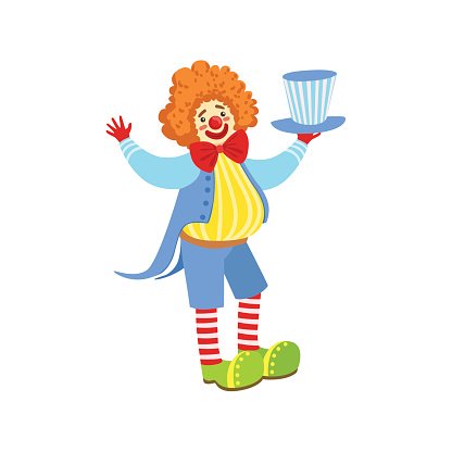 Colorful friendly clown.