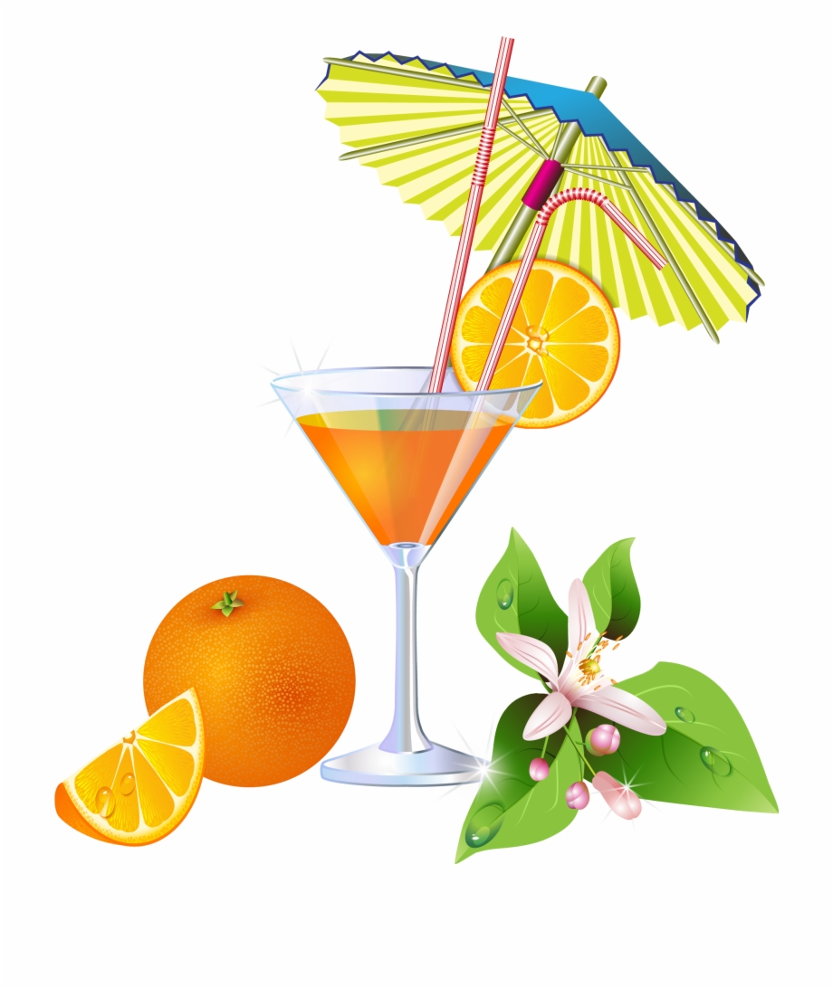 Summer Orange Cocktail Png Clipart