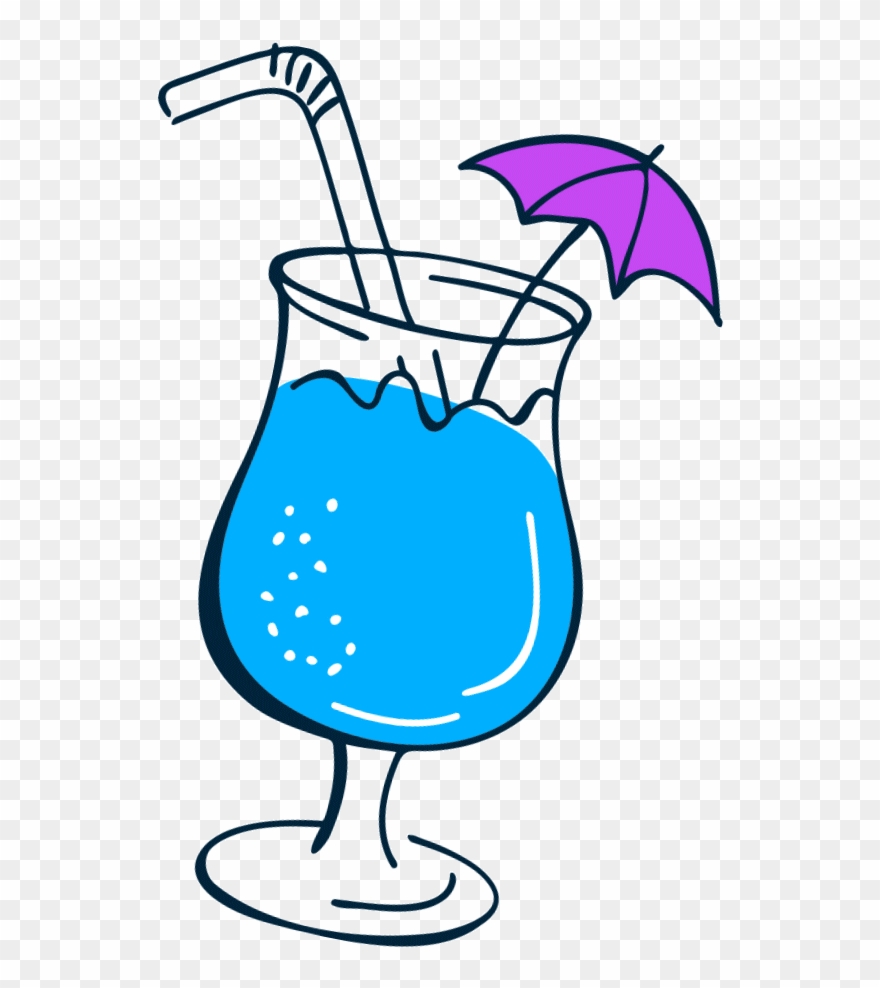 Cocktail Clipart Blue Lagoon