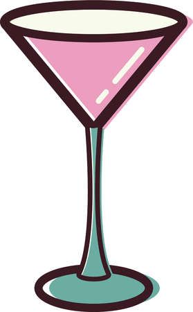 Pink martini glass.