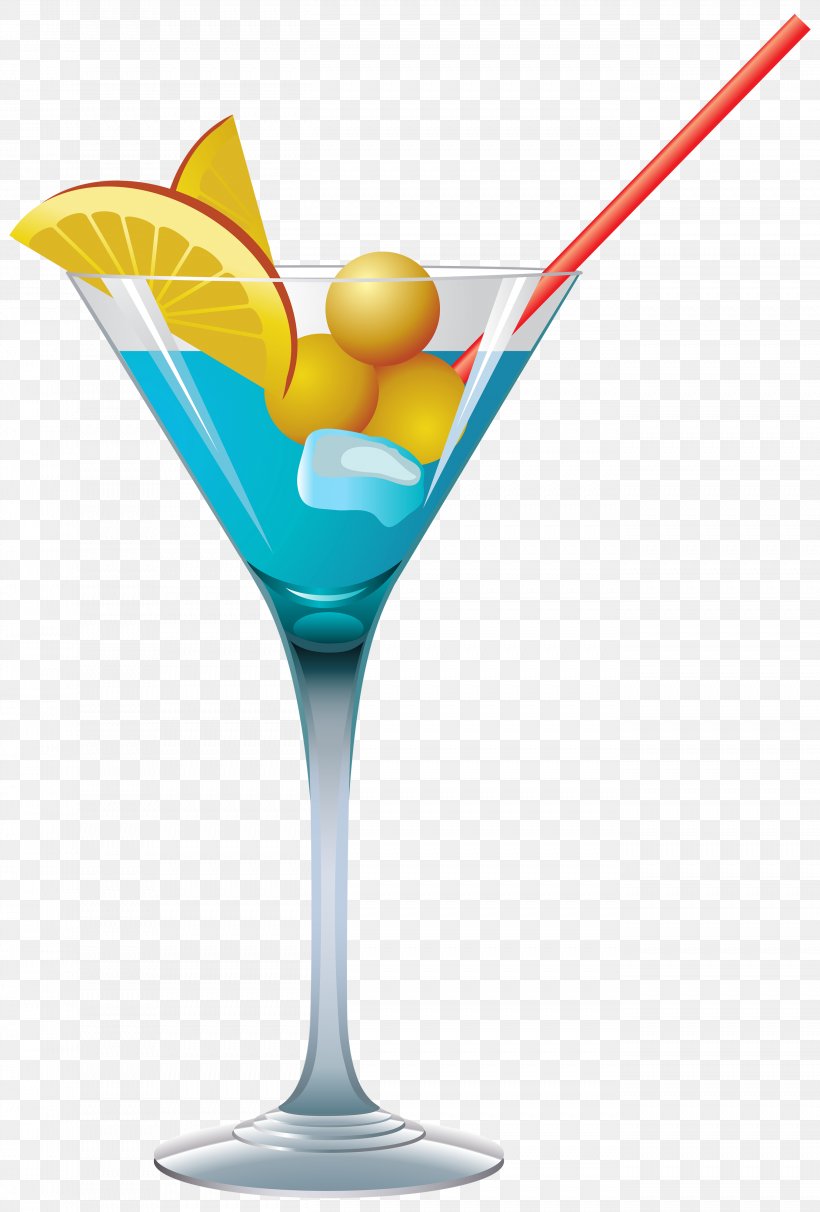 Cocktail Martini Blue Lagoon Clip Art, PNG,