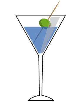 Free martini glass.