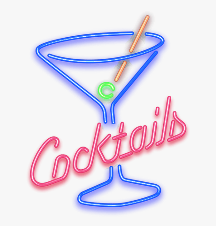 Cocktail clipart neon.