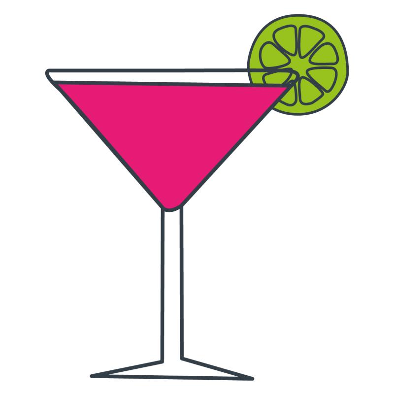 Pink cocktail cliparts.