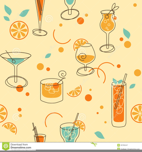 Retro Cocktails Clipart