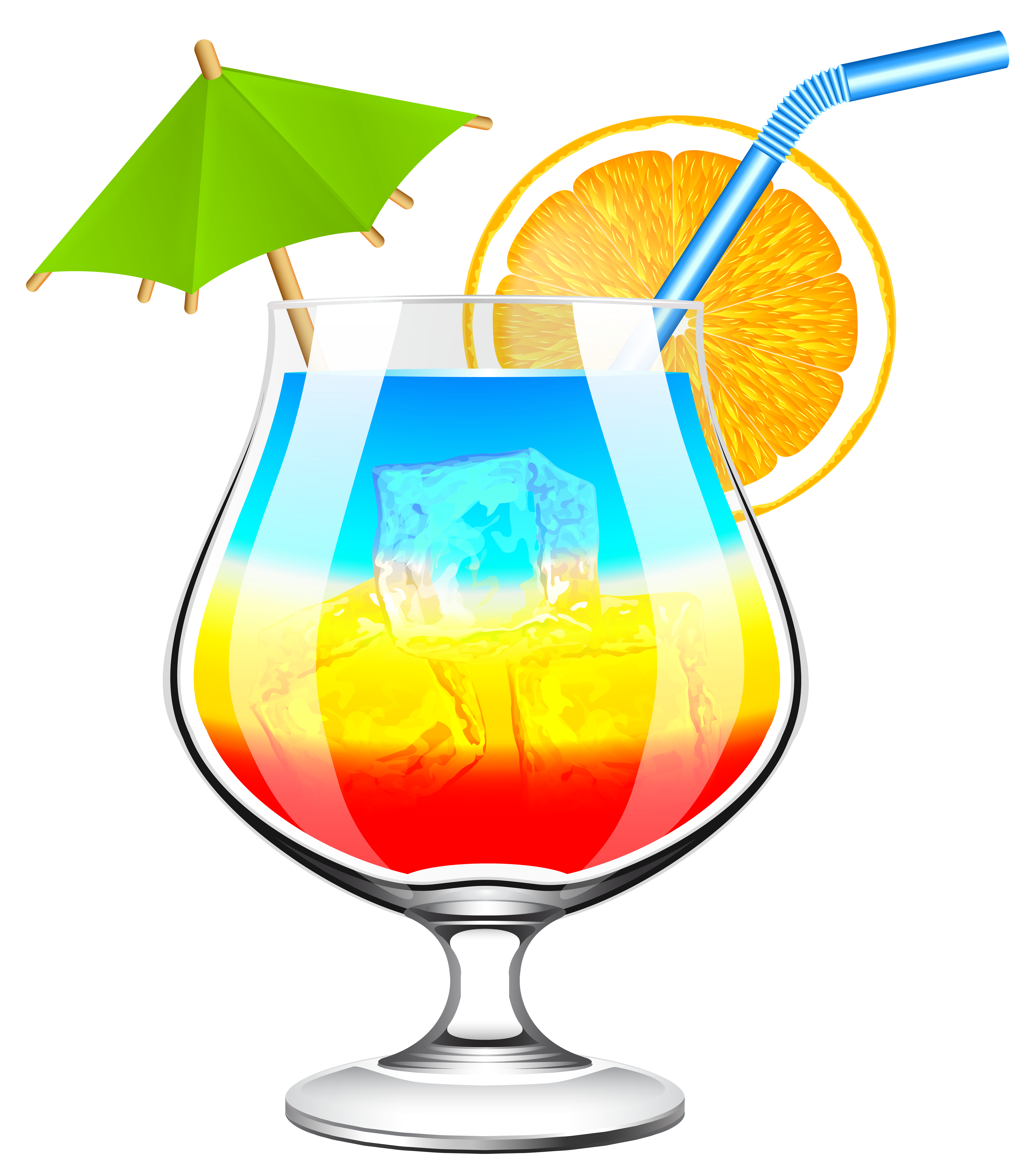 Summer cocktail transparent.