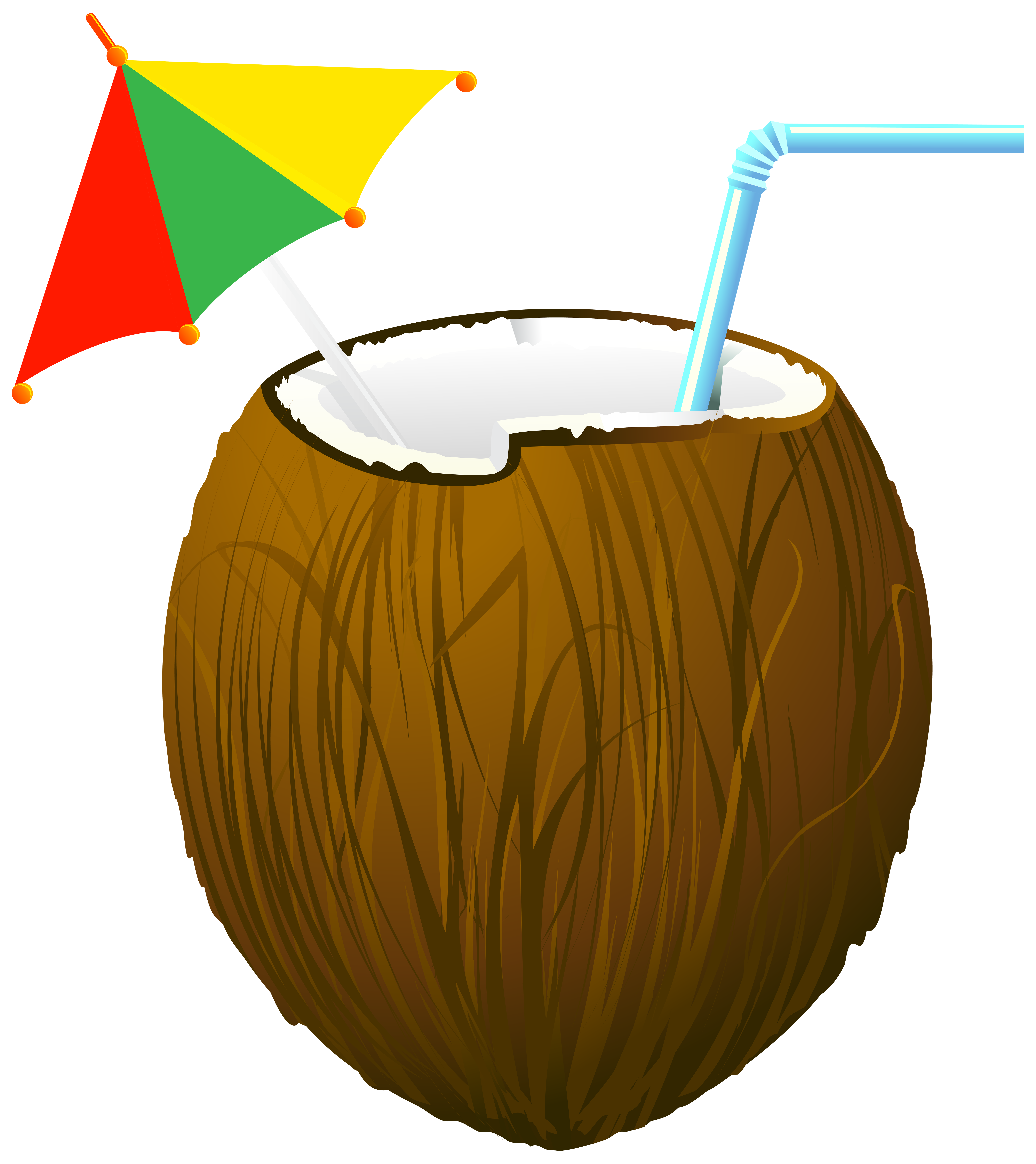Coconut cocktail transparent.