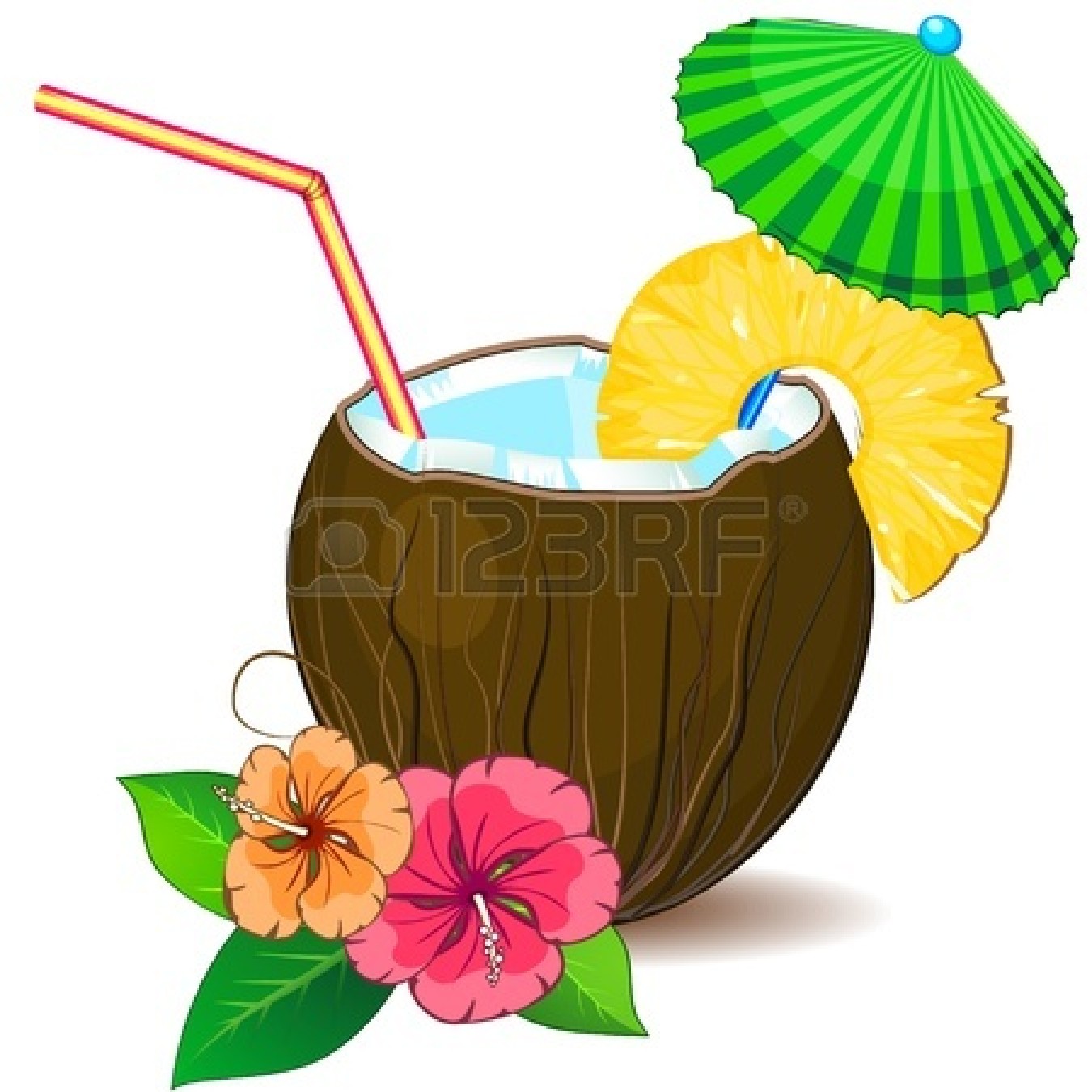 coconut clipart cocktail
