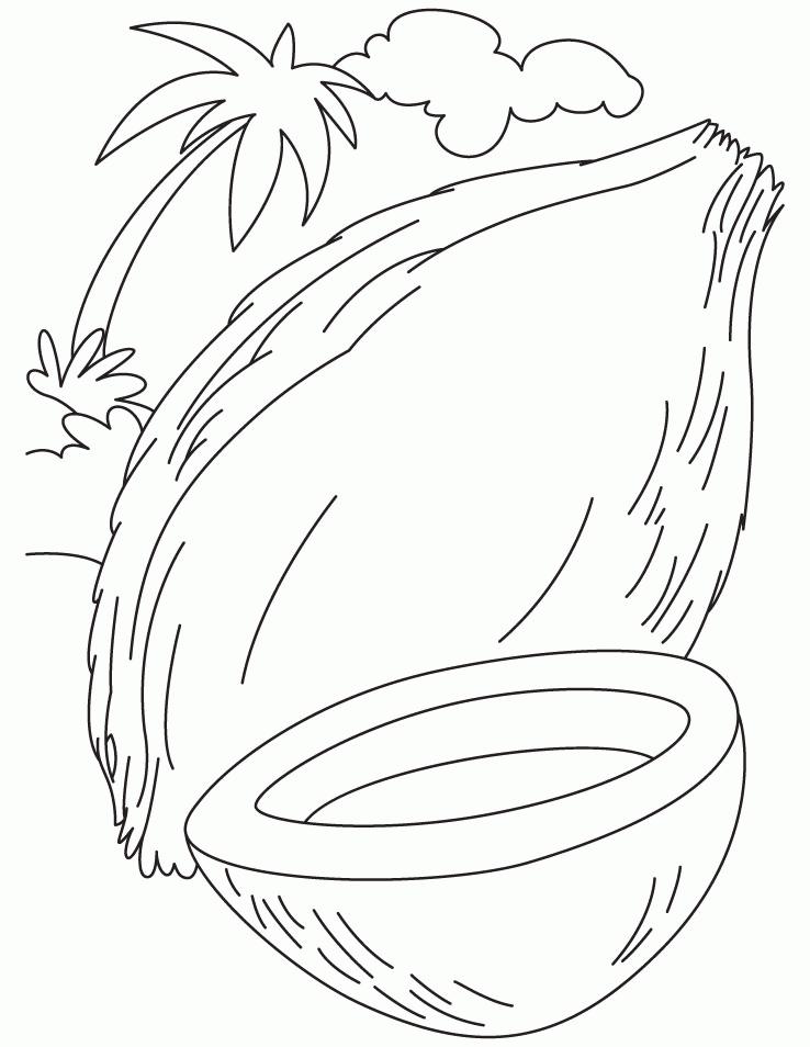 Free Coconut Coloring Page, Download Free Clip Art, Free