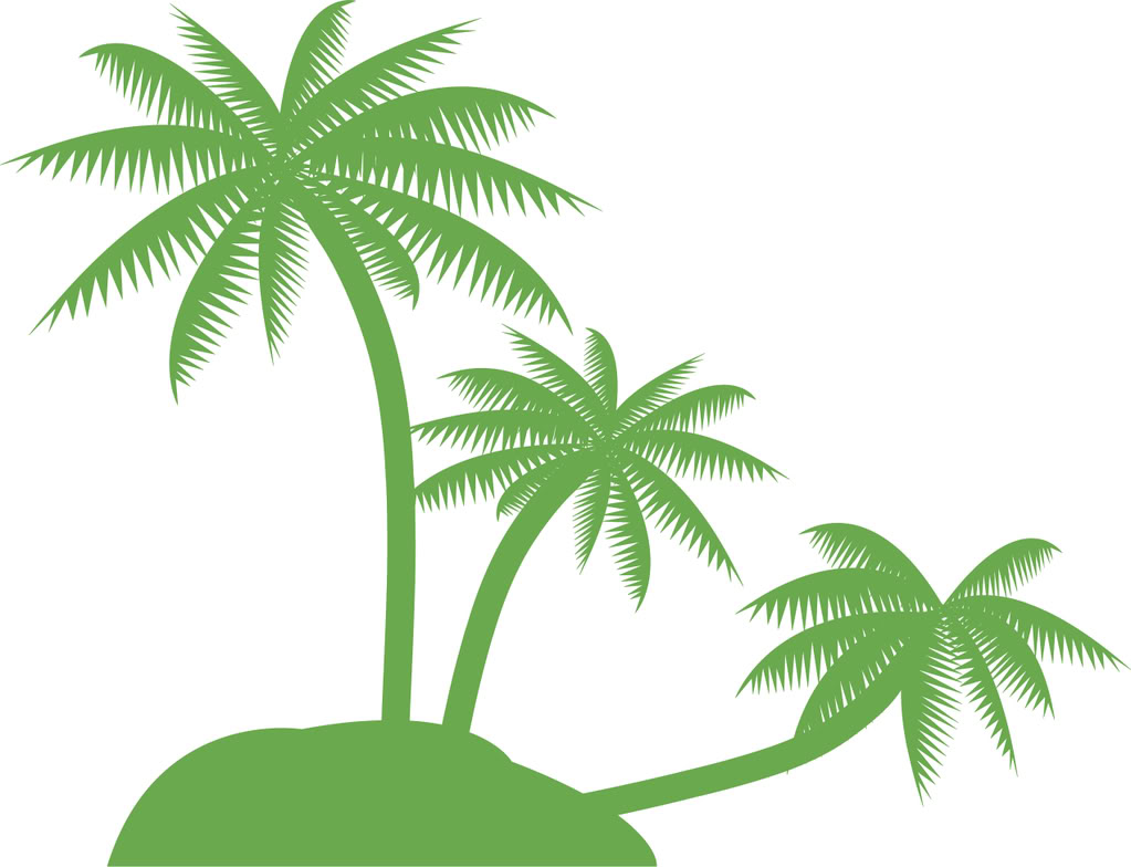 Palm tree clipart tropical coconut