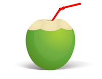 Coconut water clipart.