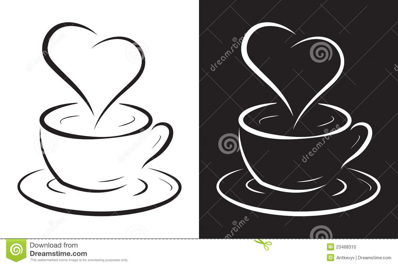 coffee cup clipart heart