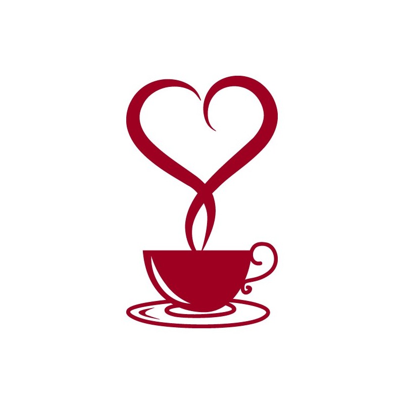 Coffee cup heart.