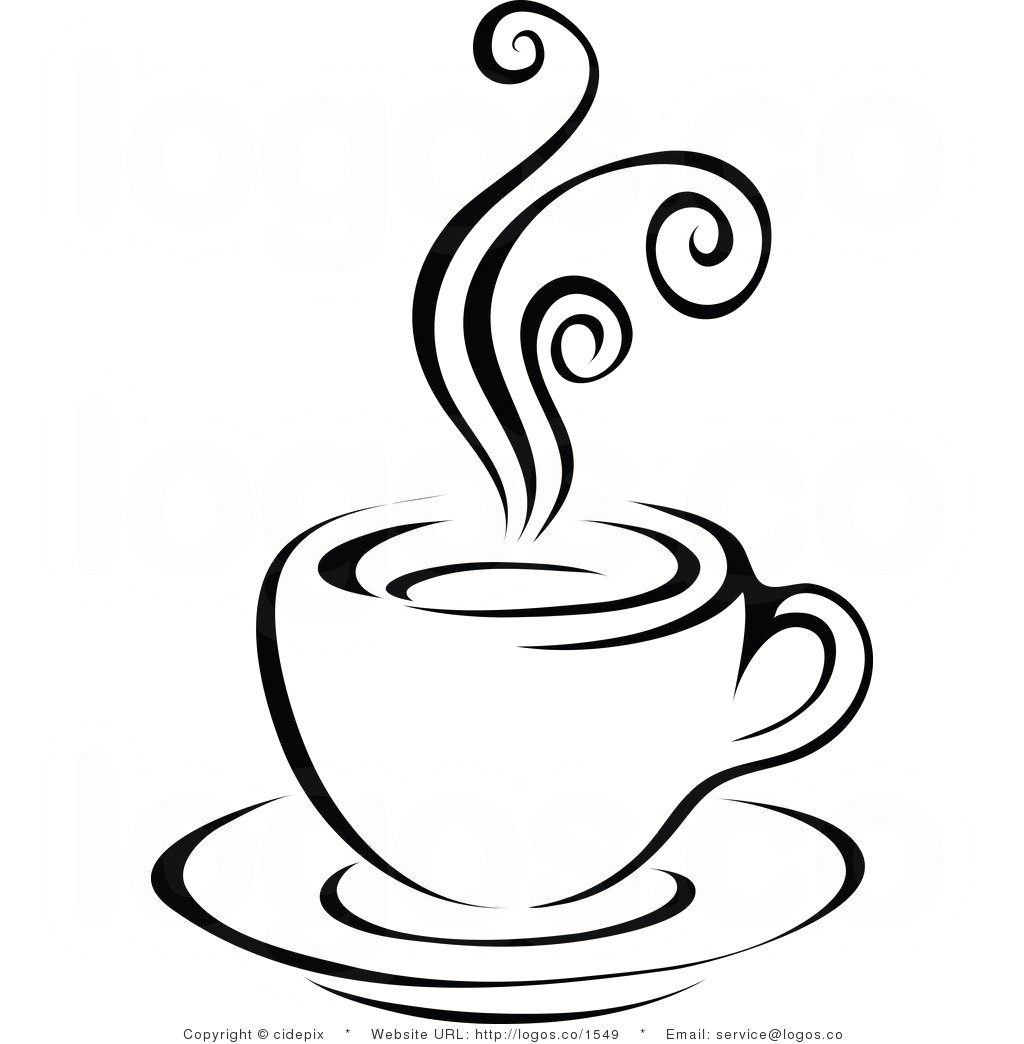 Coffee cup with steam clipart