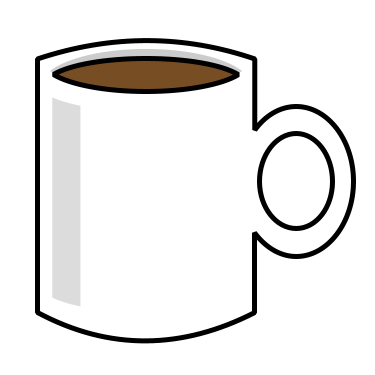 Drawing a cartoon coffee cup