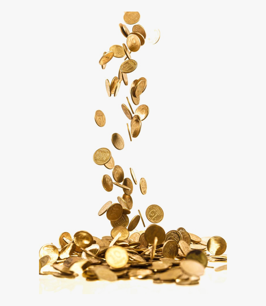Falling coins png.
