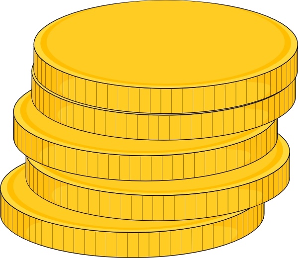 Money Stack Of Coins clip art Free vector in Open office