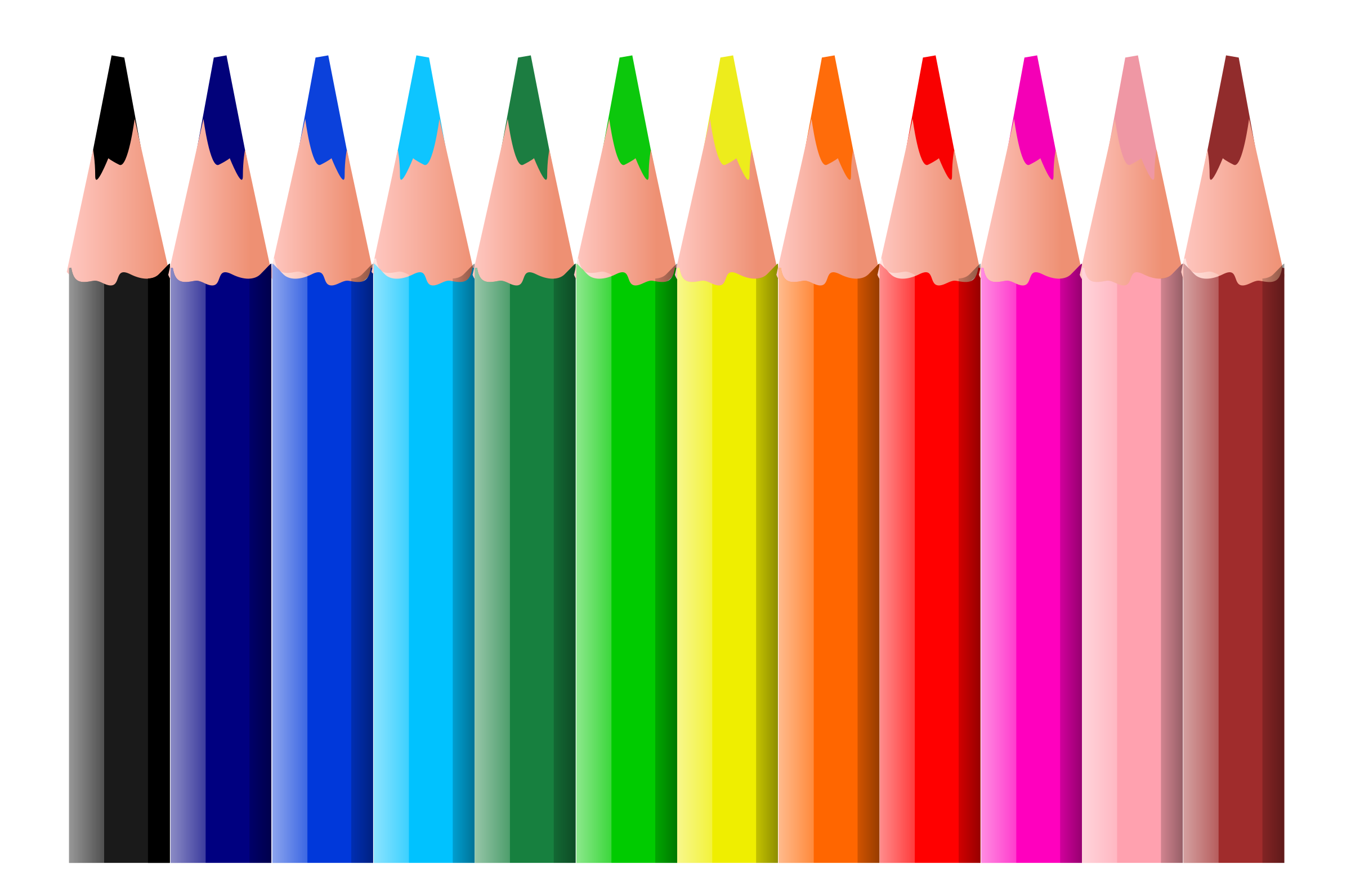 Pencils clipart color.
