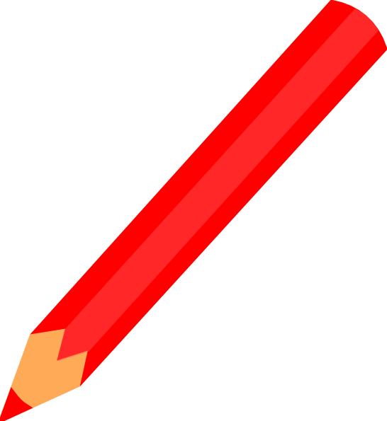 Red clipart colored pencil, Red colored pencil Transparent