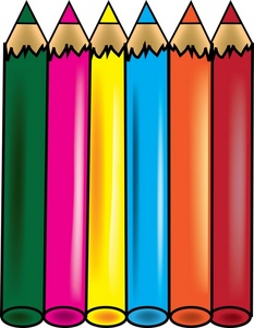 color pencil clipart row