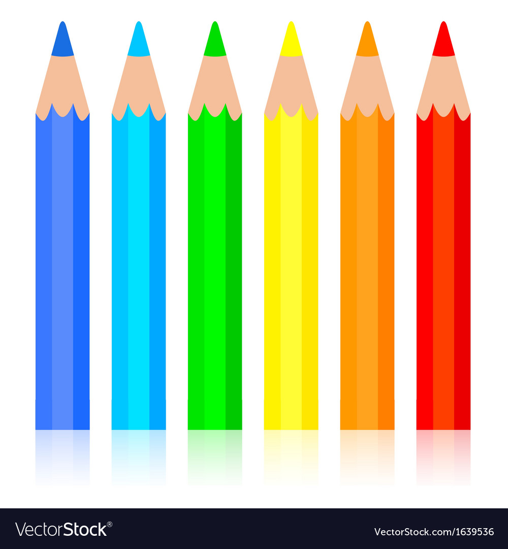 Set colored pencil.