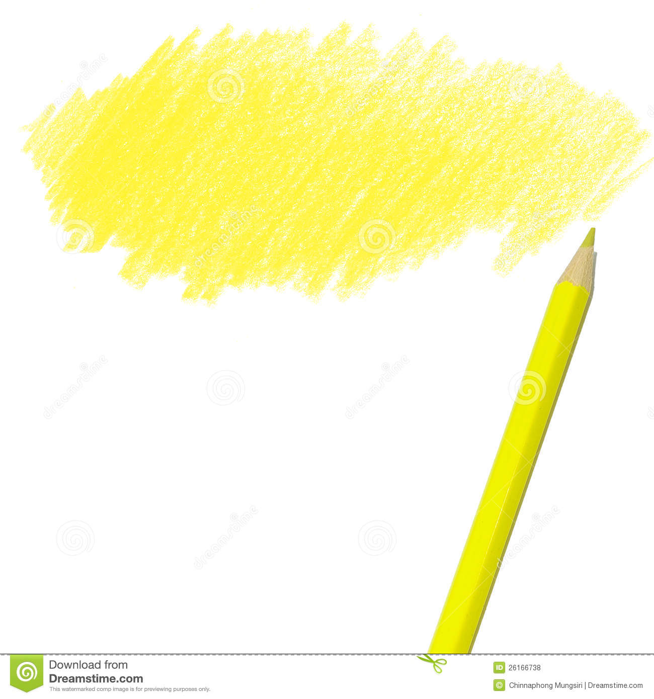 Yellow colored pencil.