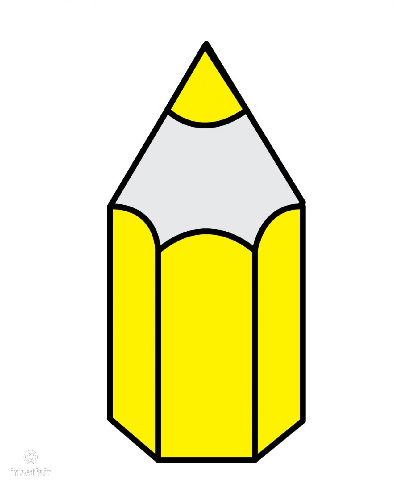 Yellow colour pencil icon in vector png file