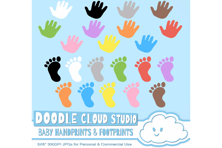 Colorful Baby FootPrints