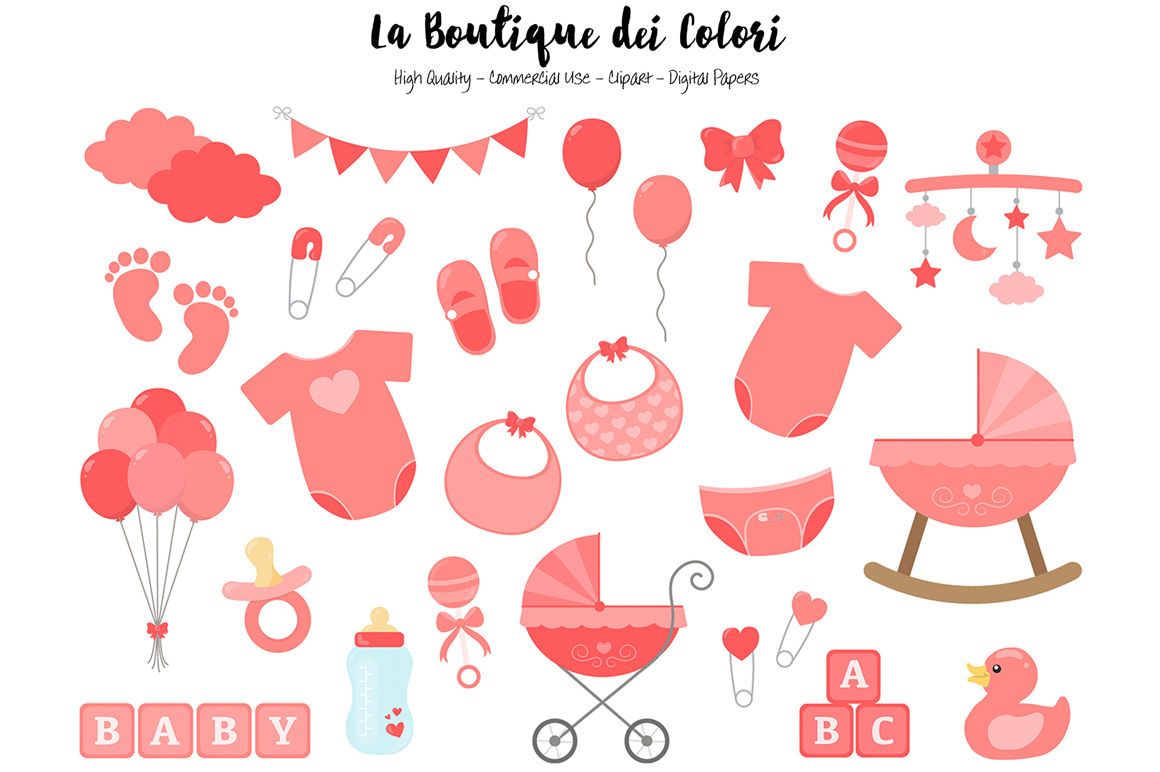 Red New Born Baby Clipart By La Boutique Dei Colori
