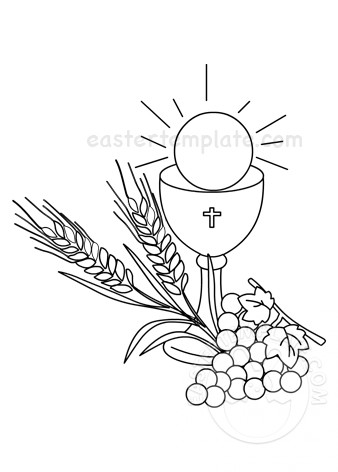 Chalice and Grapes First Communion clipart
