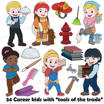 Community Helpers Clip Art with Props