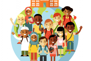 School and community clipart