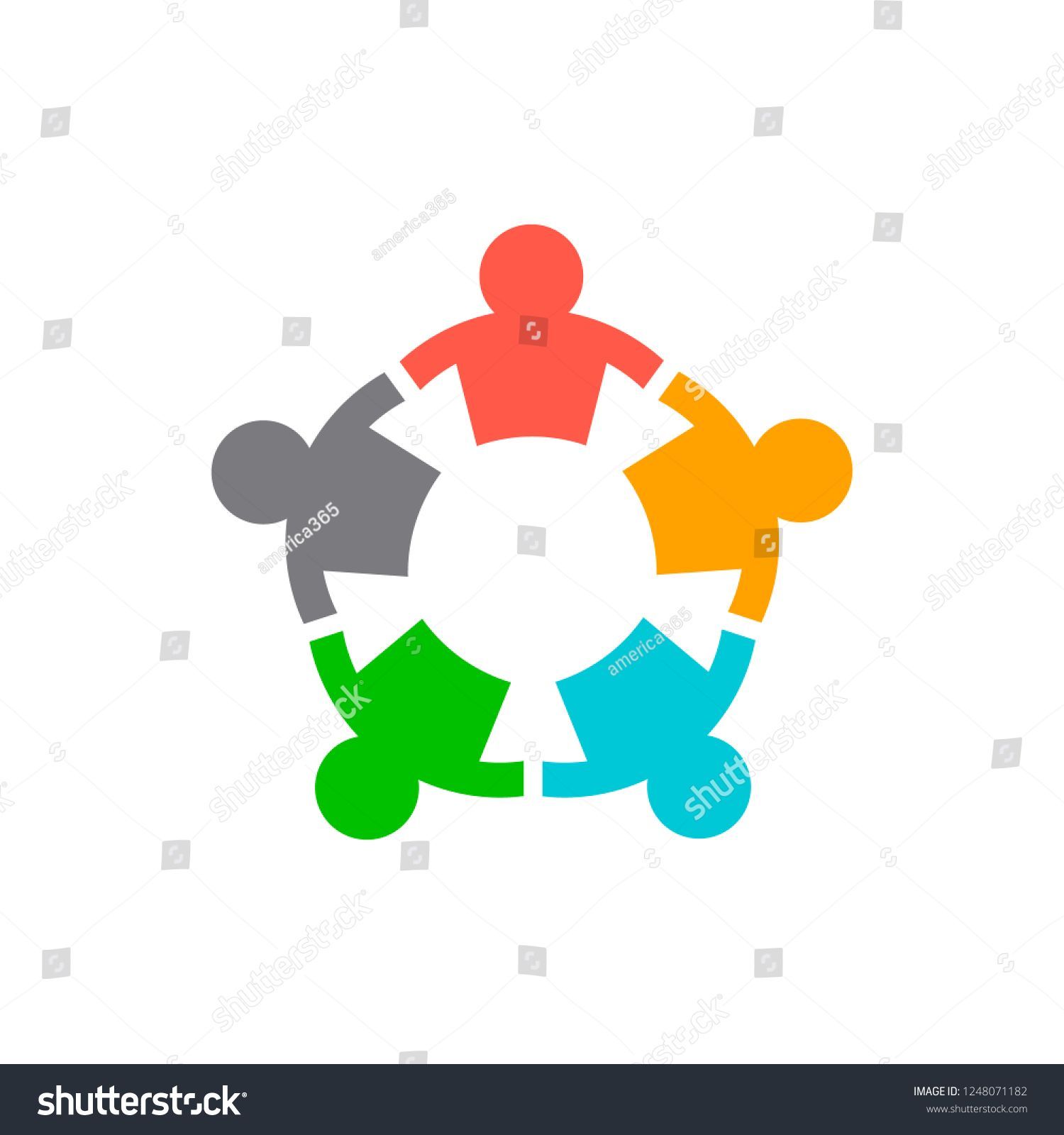 Business Teamwork consultants conference vector illustration