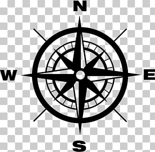 Compass Clipart Px North Cardinal Direction Black And White