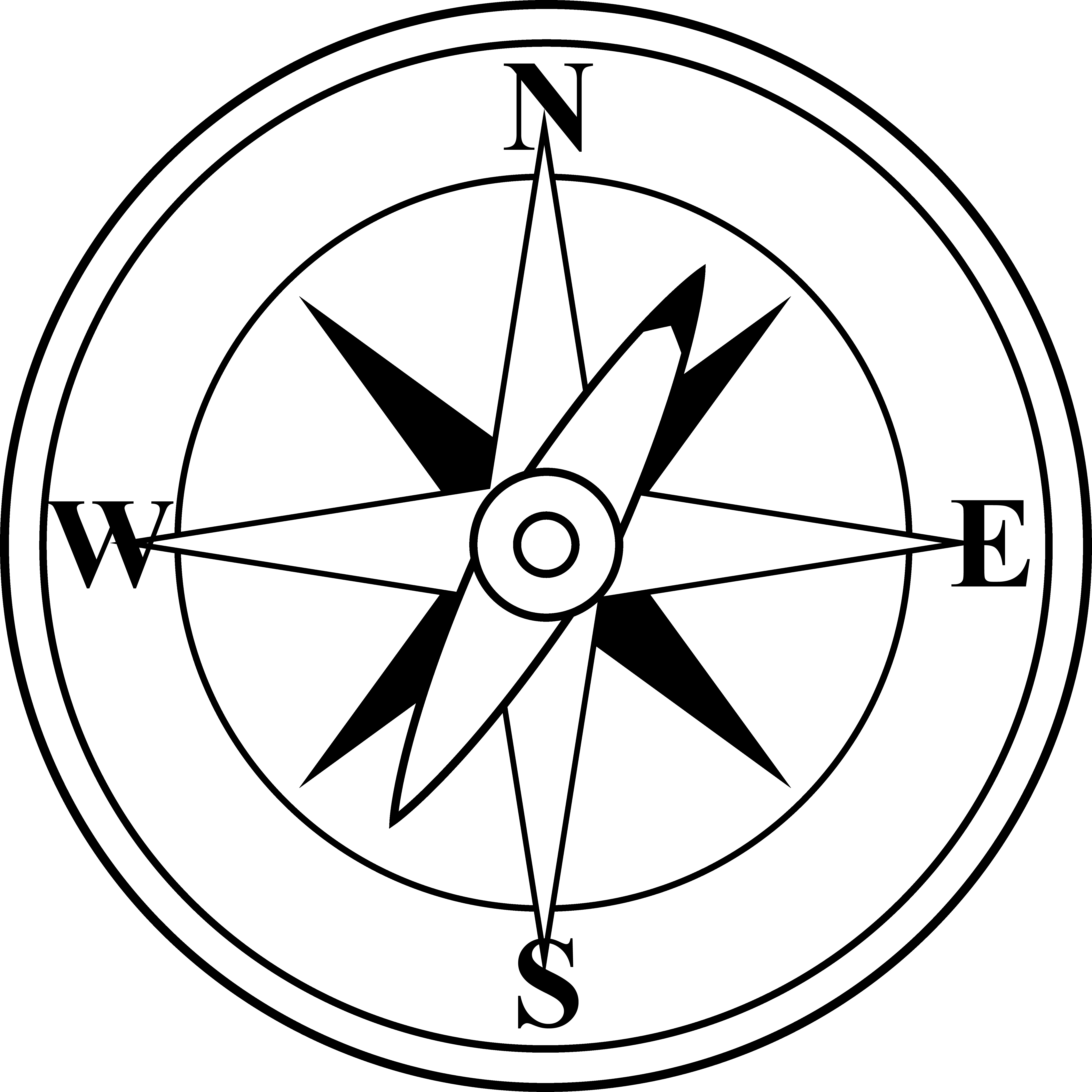 Compass black and whitepass free clip art