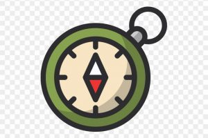 Camping compass clipart.
