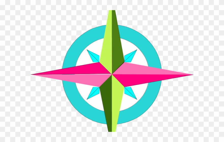 Compass clipart colorful.