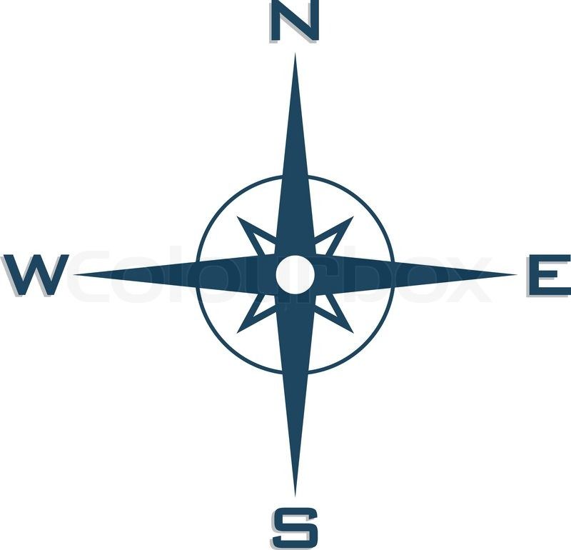 Simple compass symbol.