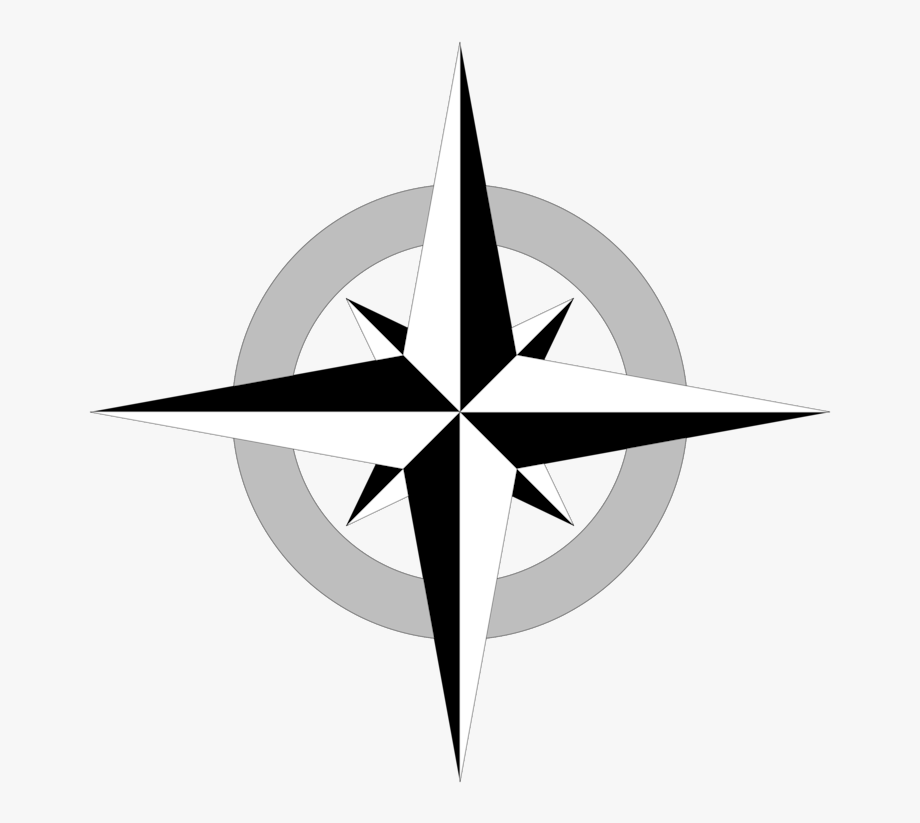 Compass Rose Clipart Black And White
