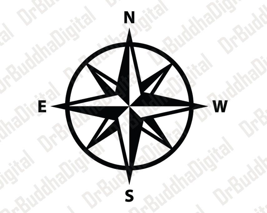 compass clipart silhouette