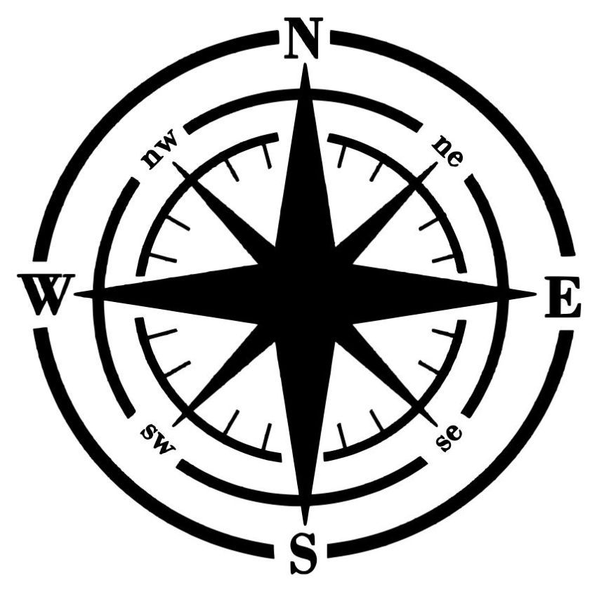 compass clipart silhouette