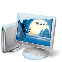 Christmas computer icon.