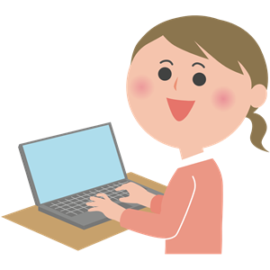 Female computer user.