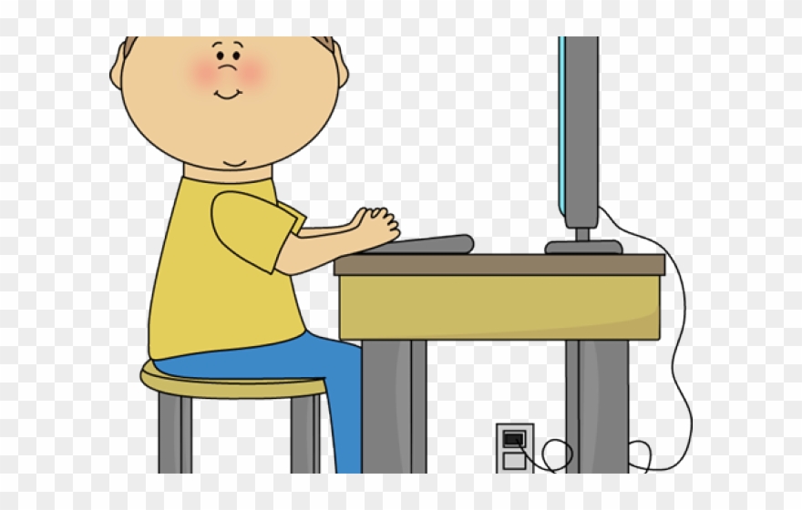 Kids On Computers Clipart