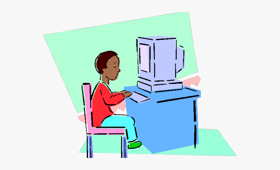 Kid On Computer Clipart