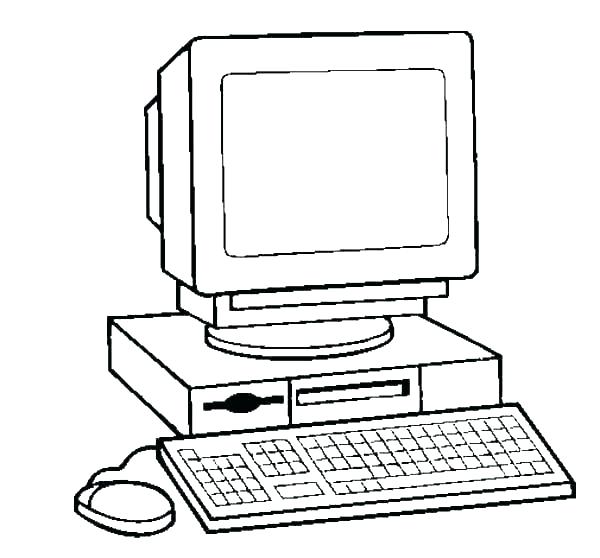 Coloring Pages Computer Grade Memorial School Lab For Kids
