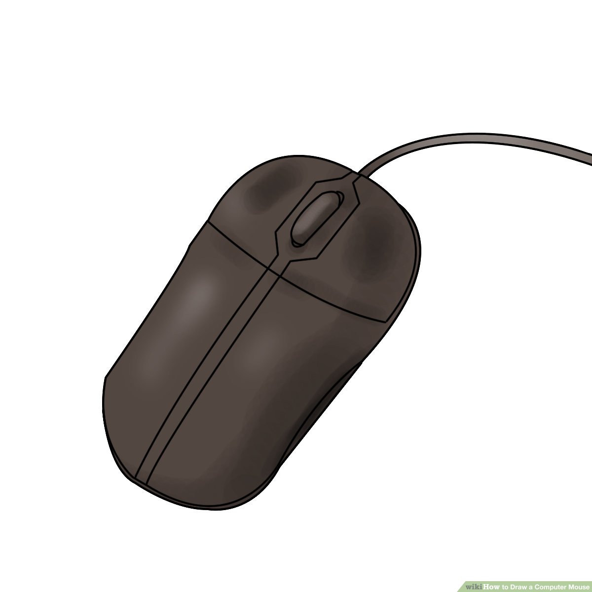 computer parts to color clipart mouse