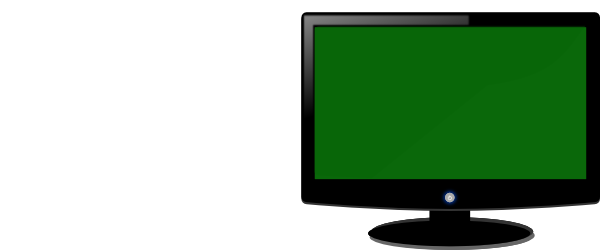 Computer monitor green.
