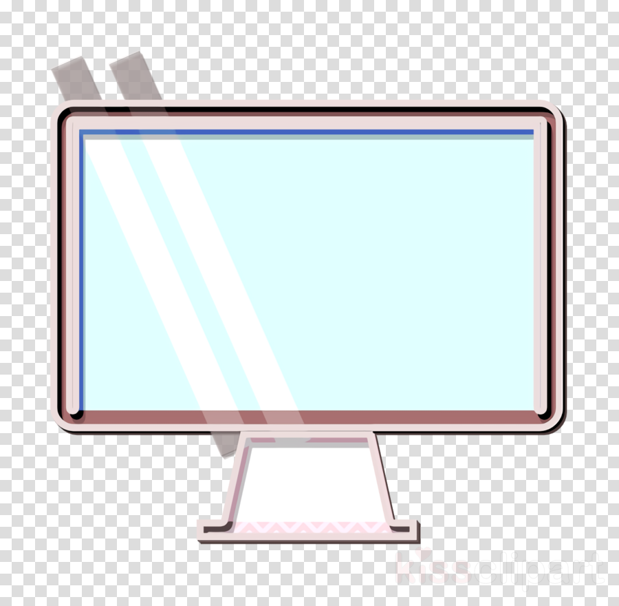 Computer icon Tv icon School elements icon clipart