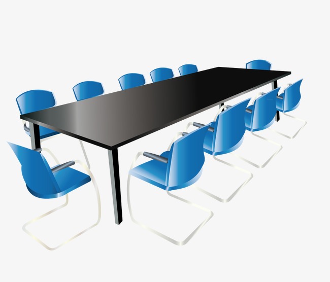 Meeting Room, Table, Chair, Blue PNG Ima